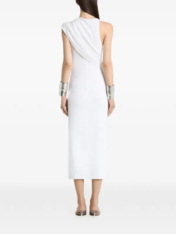 Courrèges Asymmetric Draped Dress | White