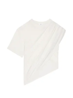 courrege アシンメトリーTシャツ　ワンショルダー Courrèges ワンショルダー アシンメトリー Tシャツ | ホワイト