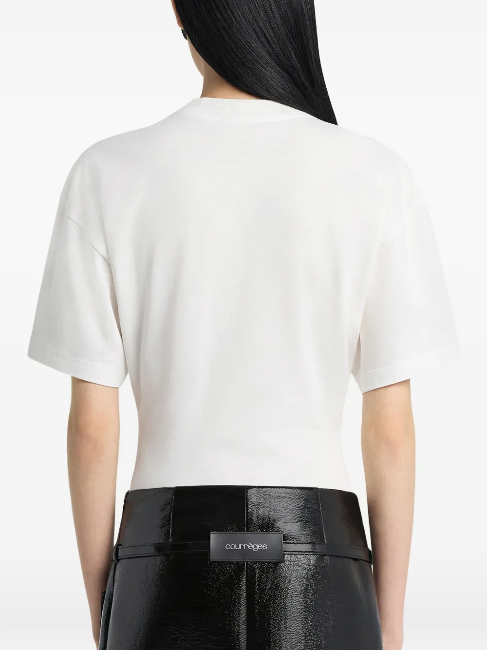 Courrèges T-shirt met print Wit