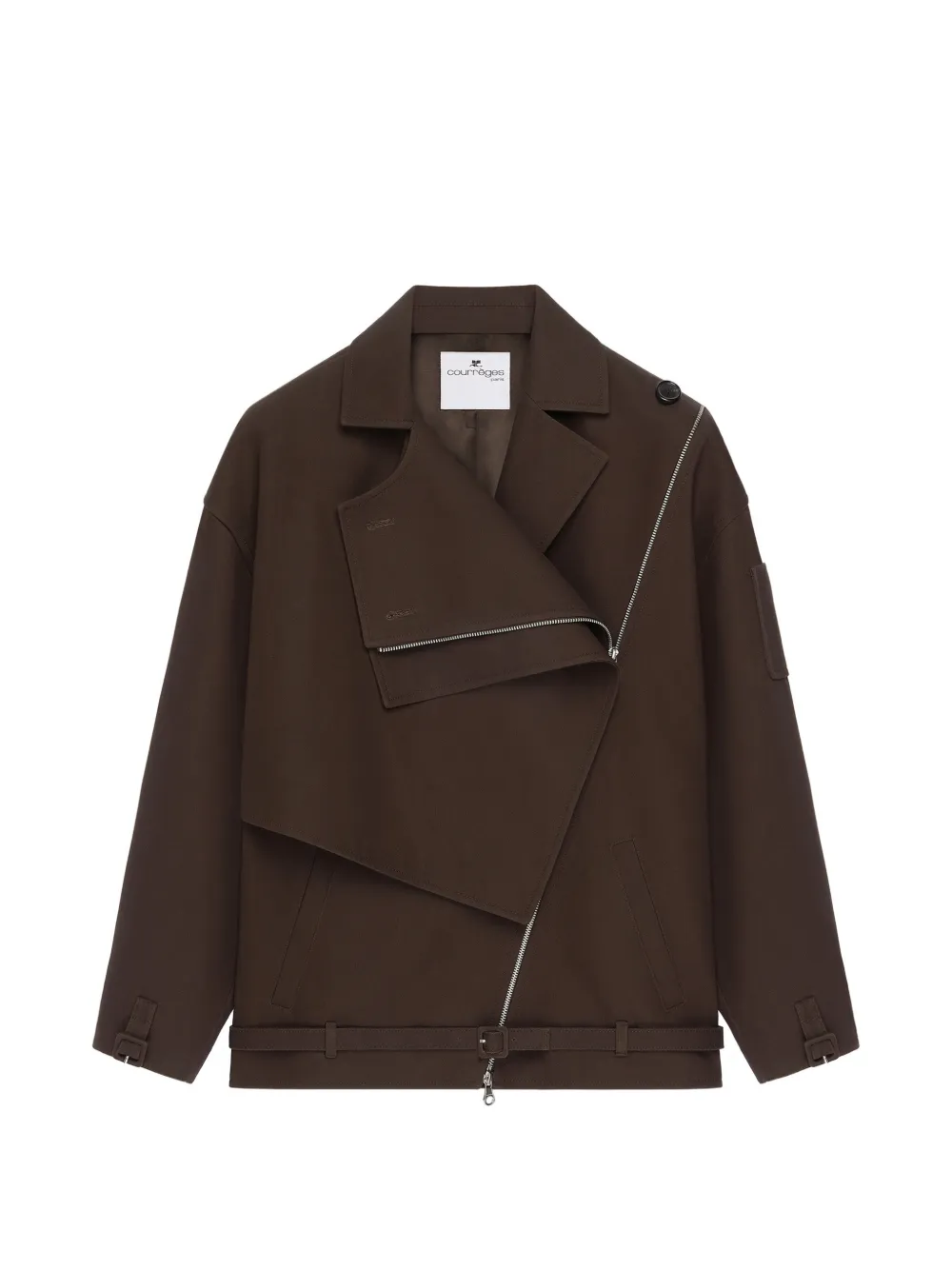 Courrèges Trench asimmetrico - Marrone
