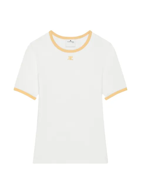 Courrèges contrast-trim signature T-shirt