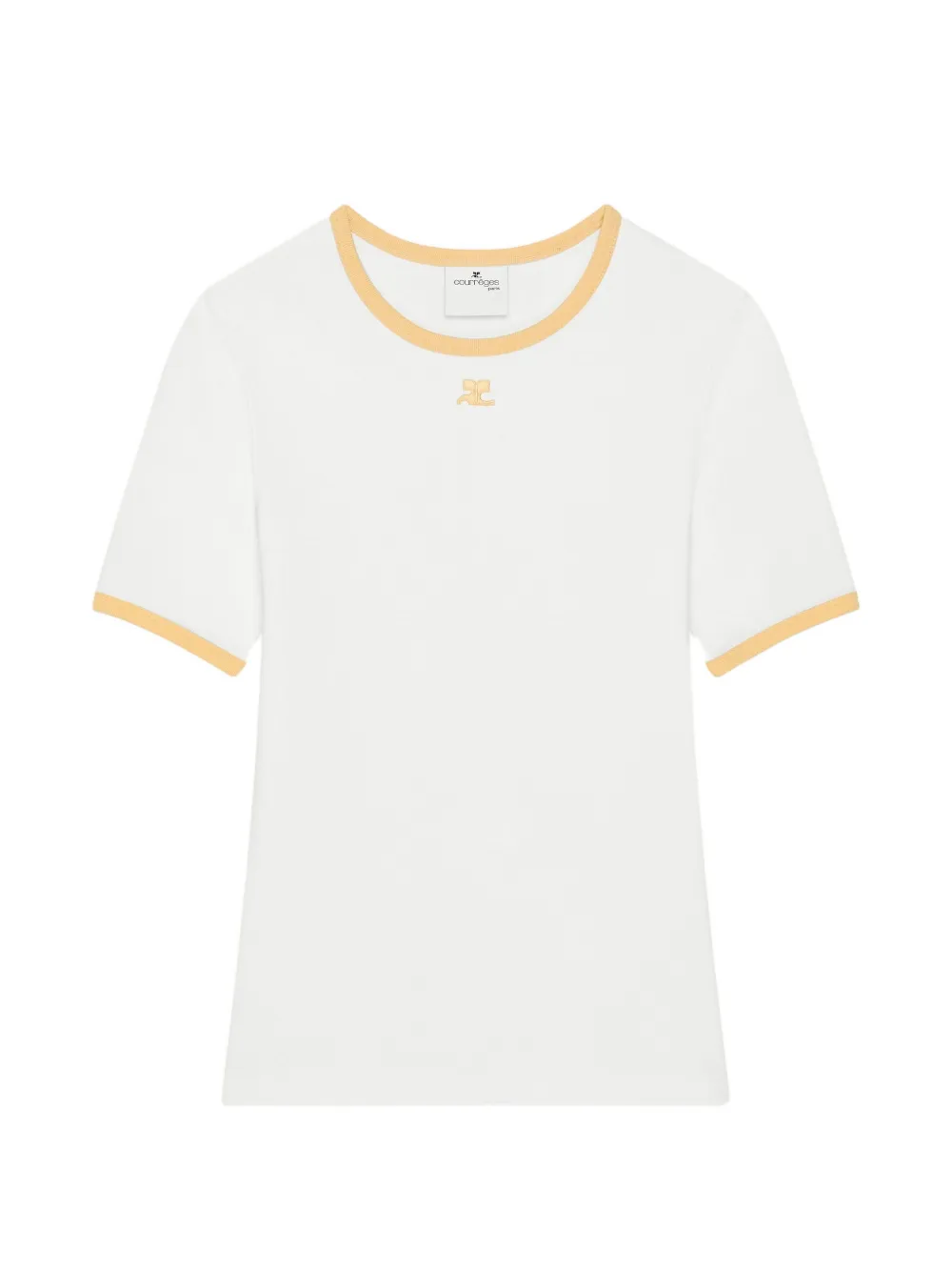 Courrèges contrast-trim signature T-shirt