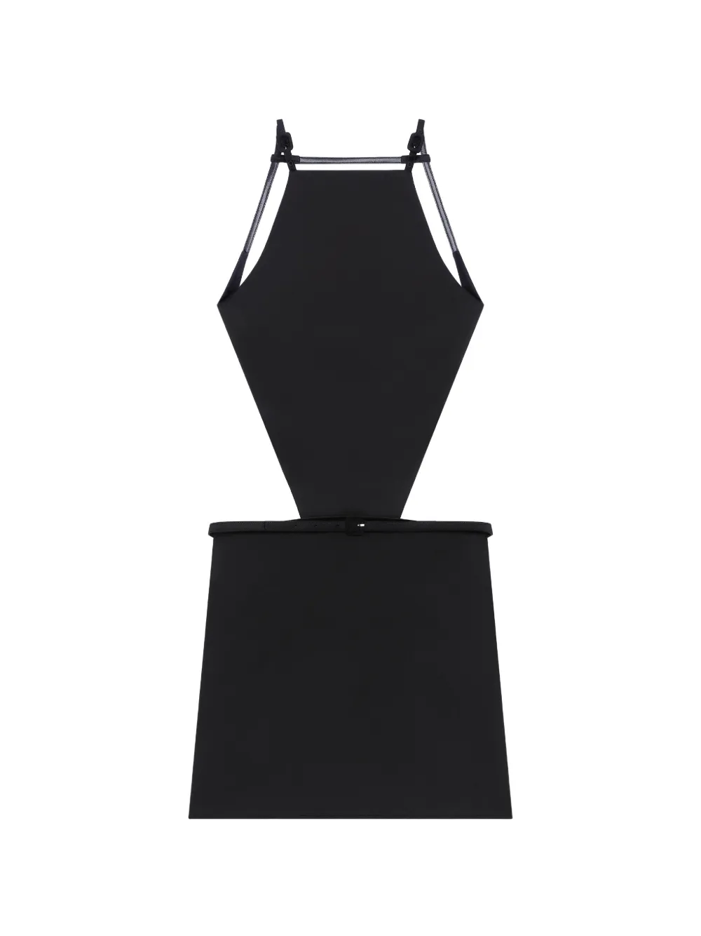 Courrèges Abito con scollo all'americana - Nero