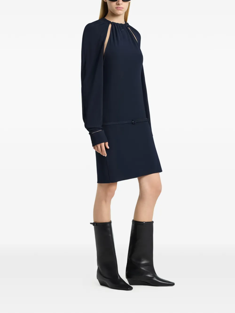 Courrèges Uitgesneden jurk Blauw