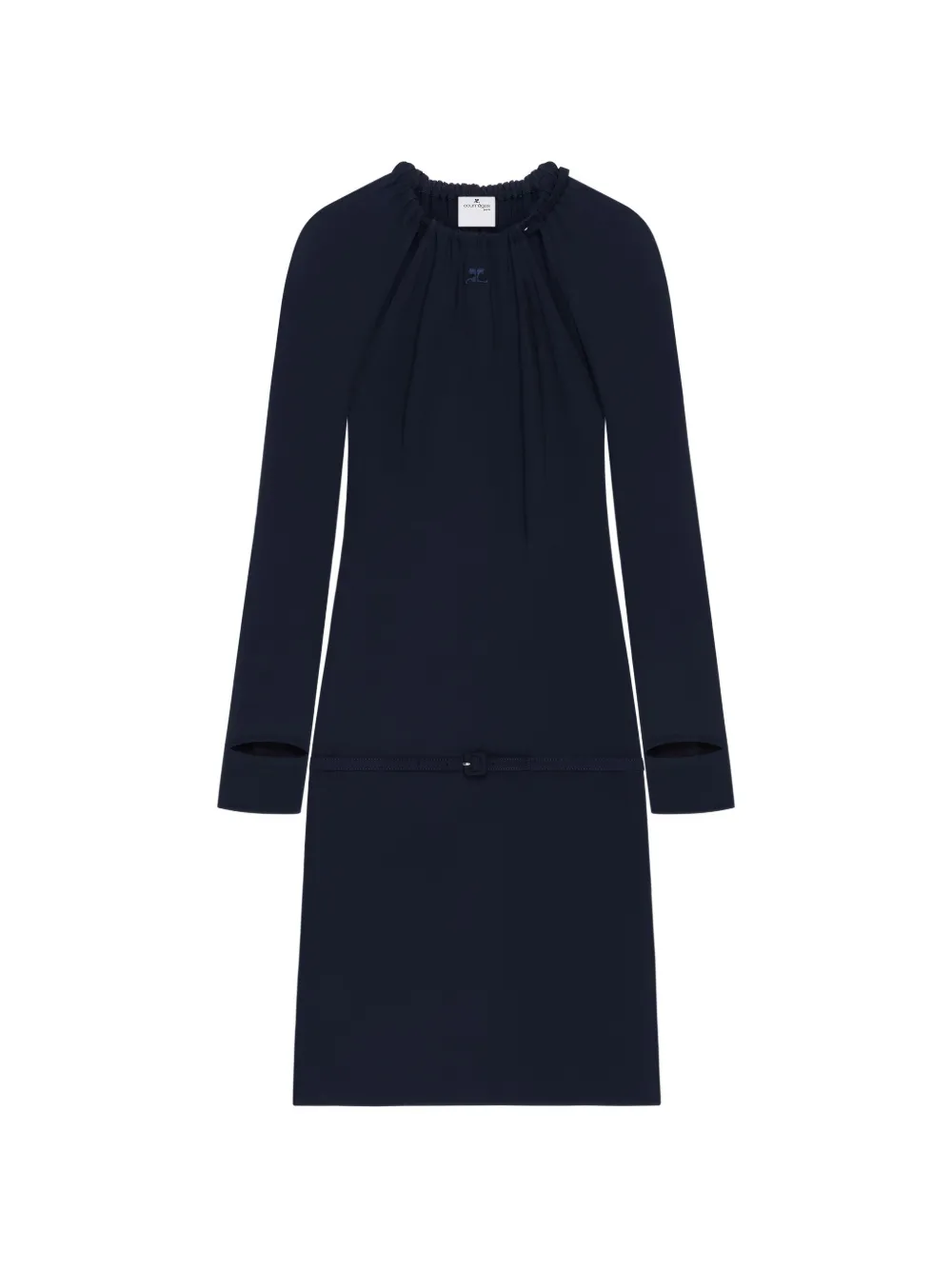 Courrèges Abito in jersey con cut-out - Blu