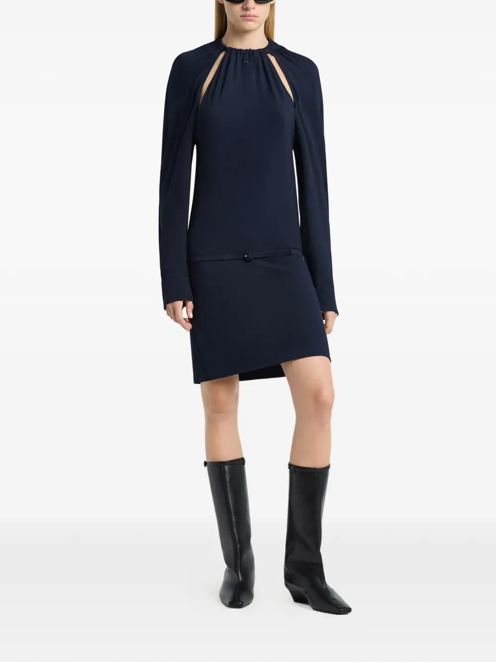 Courrèges Uitgesneden jurk Blauw