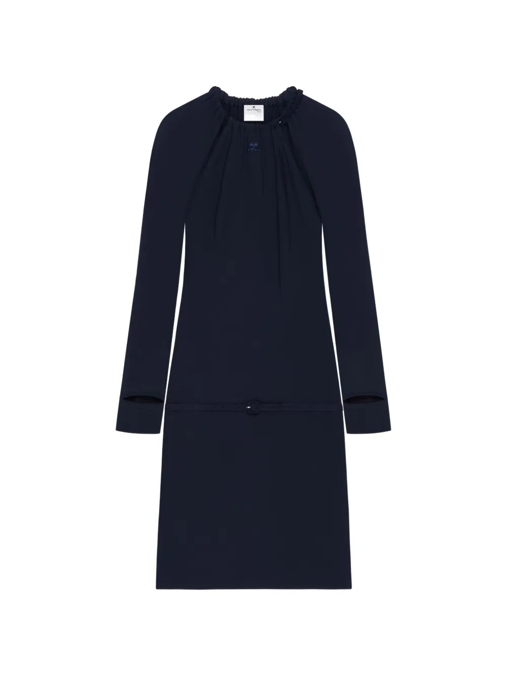 Courrèges Abito in jersey con cut-out - Blu