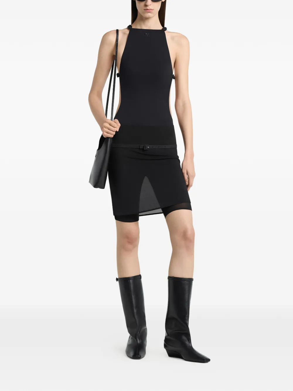 Courrèges Skorts met ceintuur Zwart