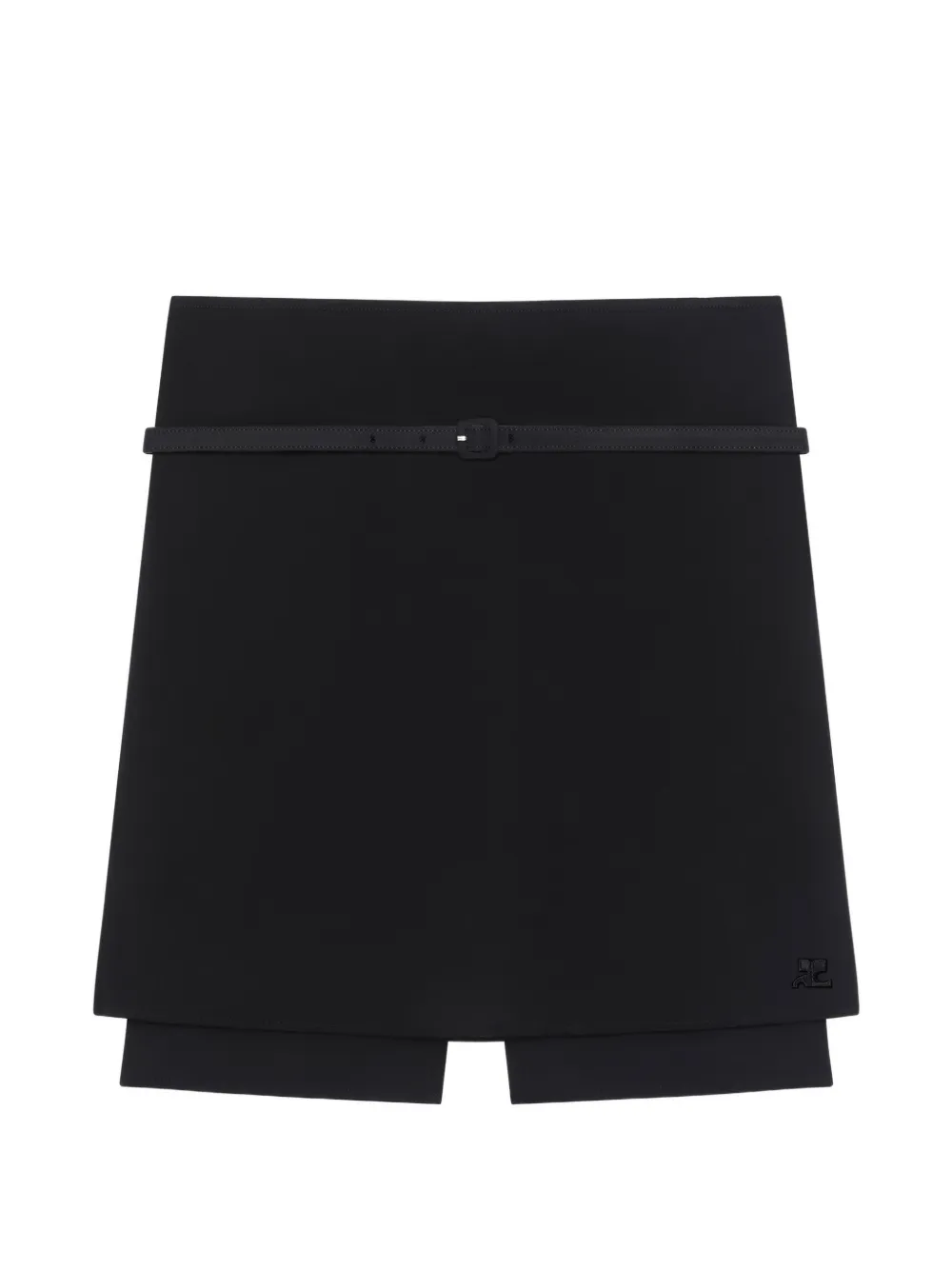Courrèges Shorts con cintura - Nero
