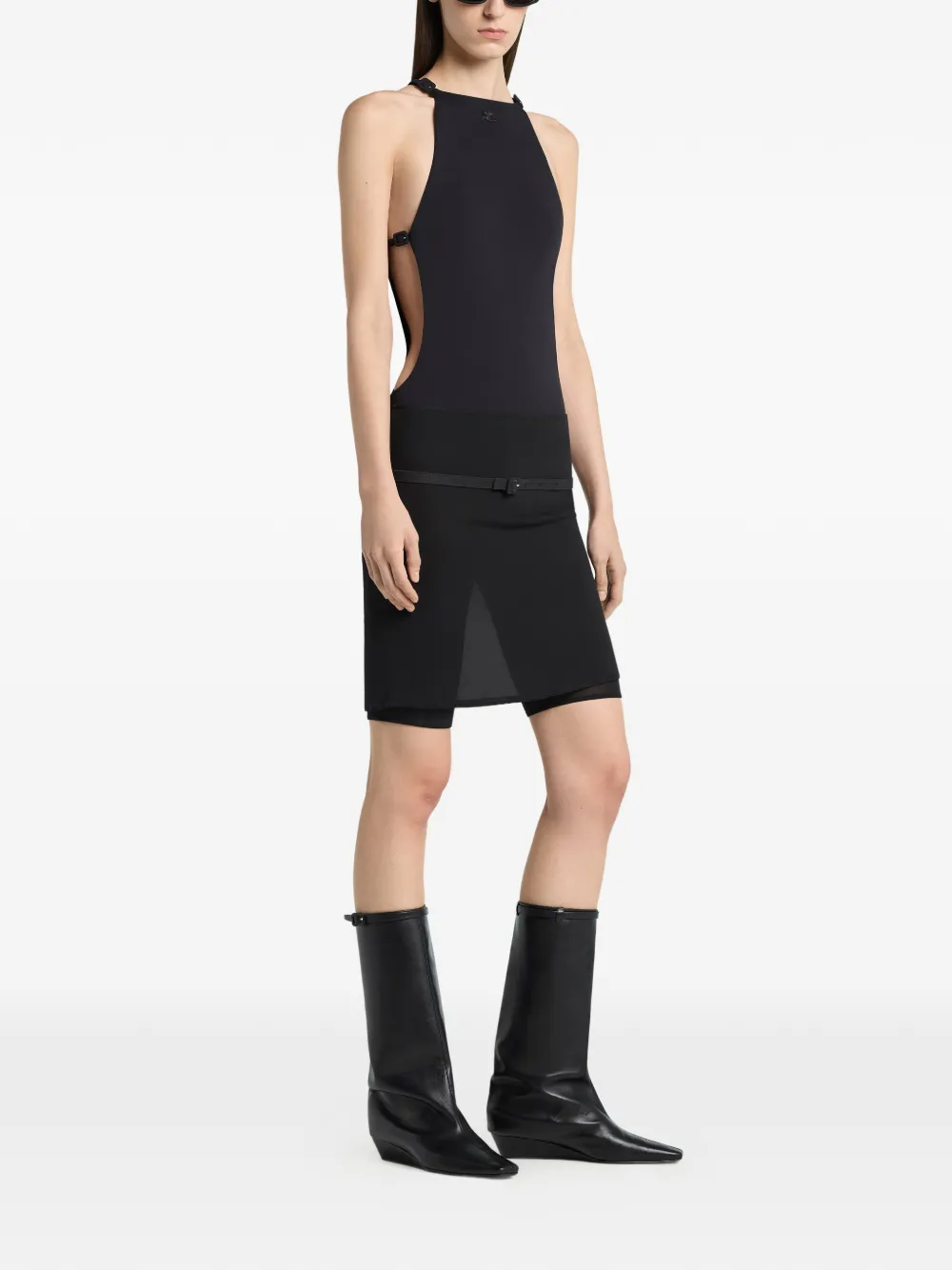 Courrèges Skorts met ceintuur Zwart