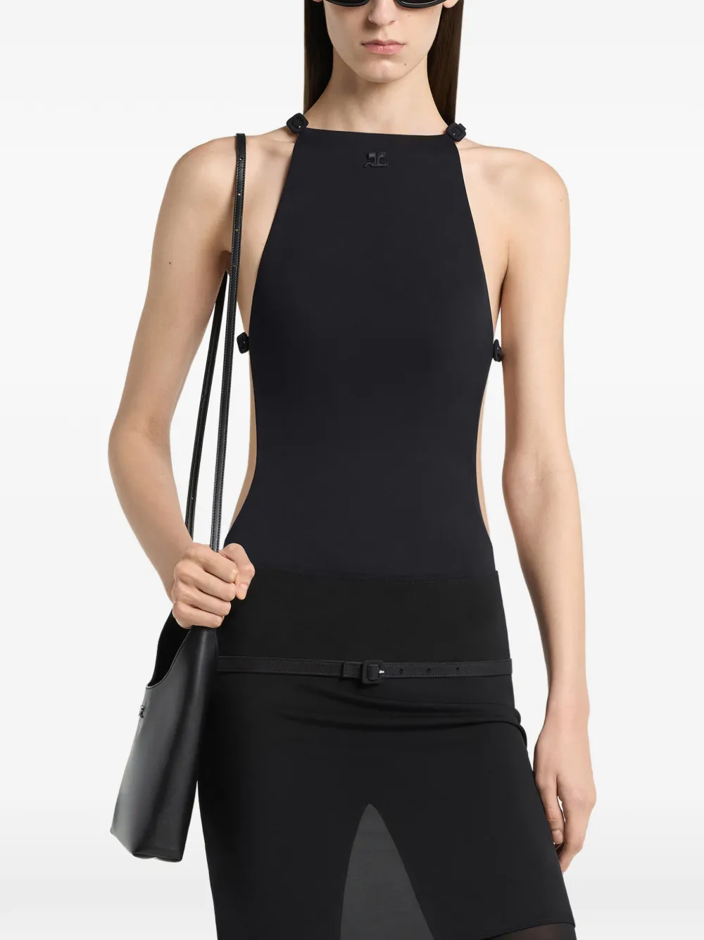Courrèges Skorts met ceintuur Zwart
