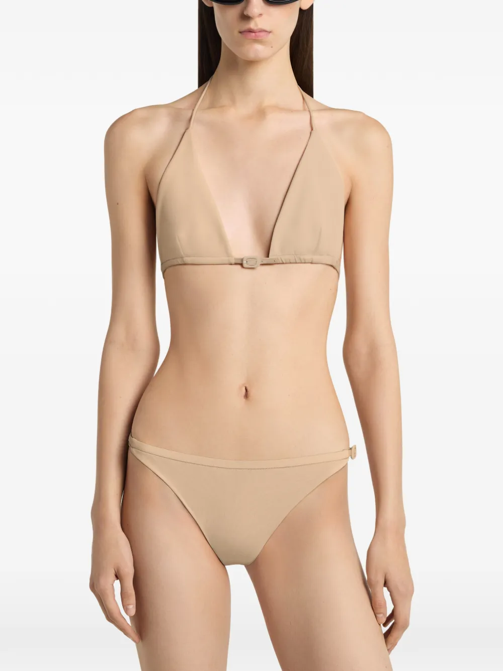 Courrèges Bikini met gesp Beige