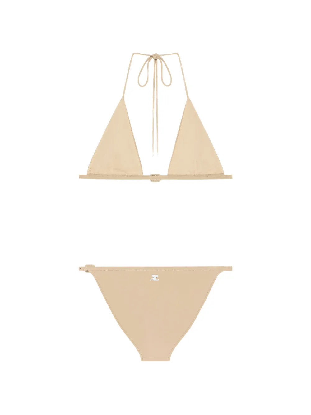 Courrèges Bikini met gesp Beige