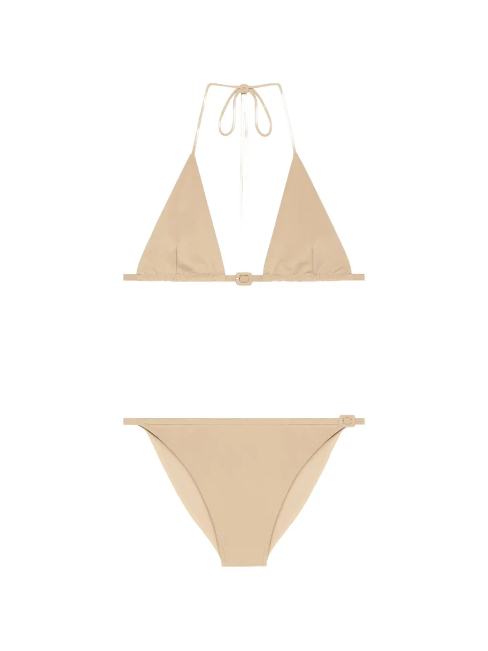 Courrèges Bikini con fibbia - Toni neutri