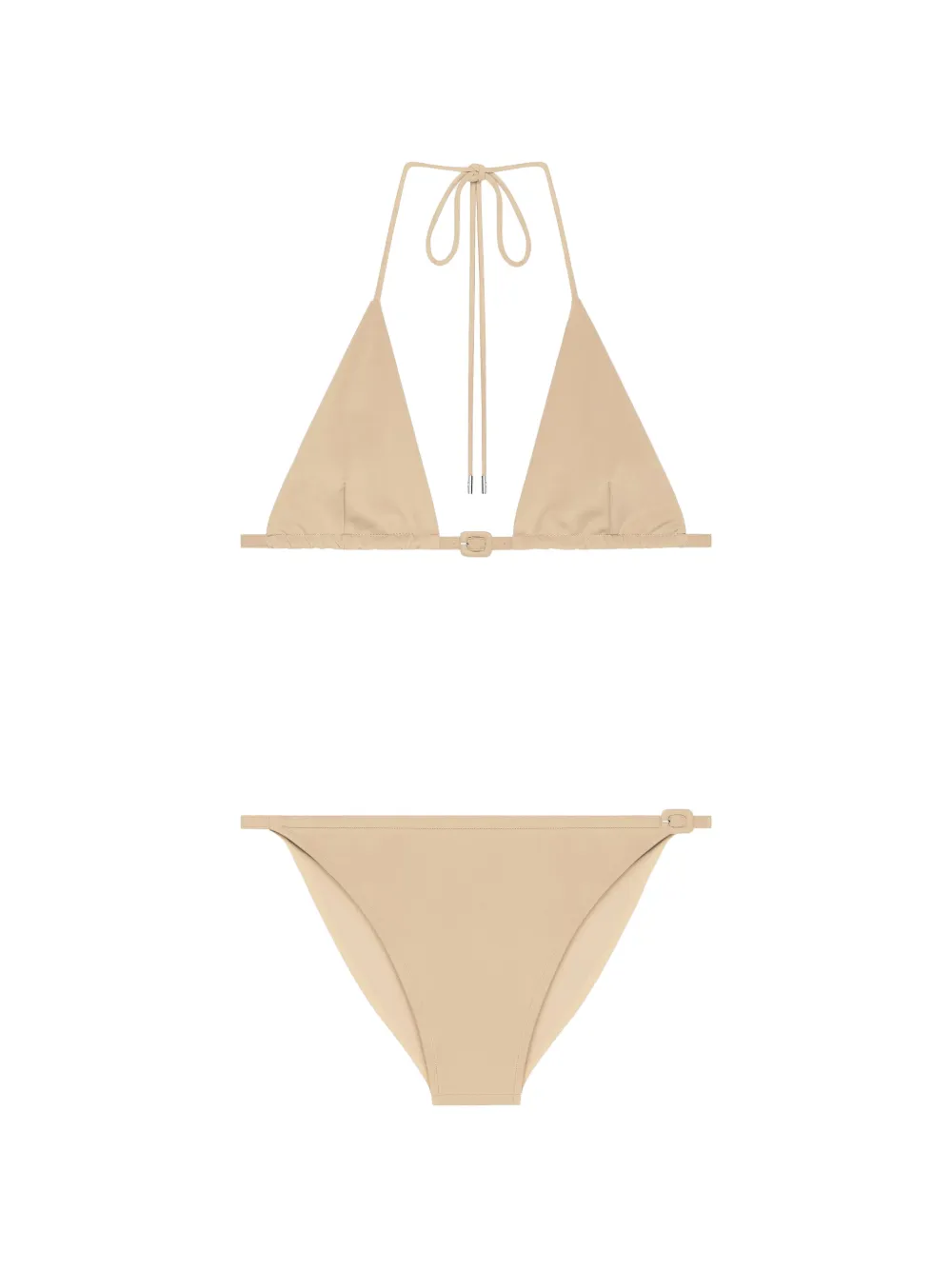Courrèges Bikini con fibbia - Toni neutri