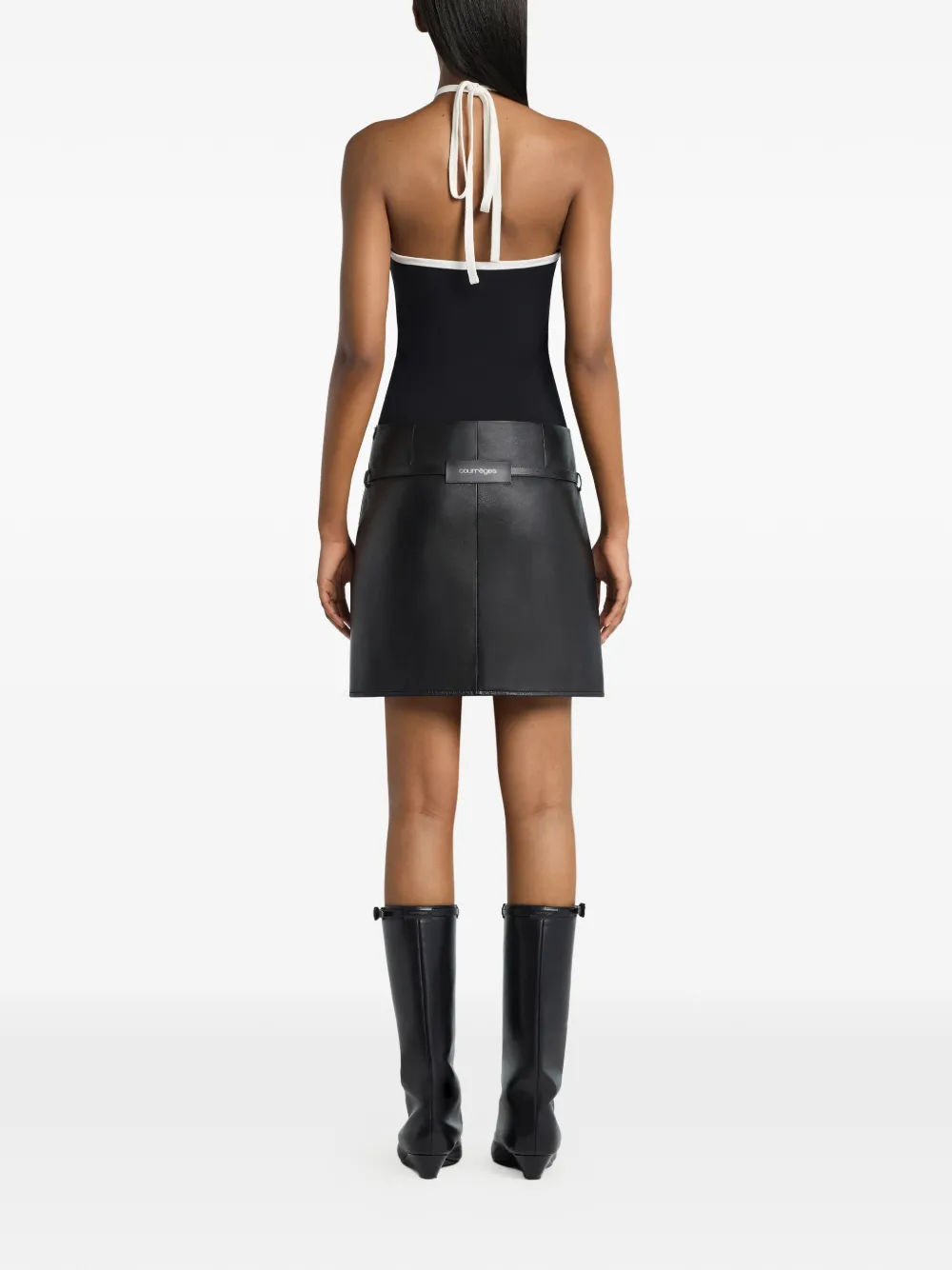 Courrèges Tanktop met gestrikte zijkant Zwart