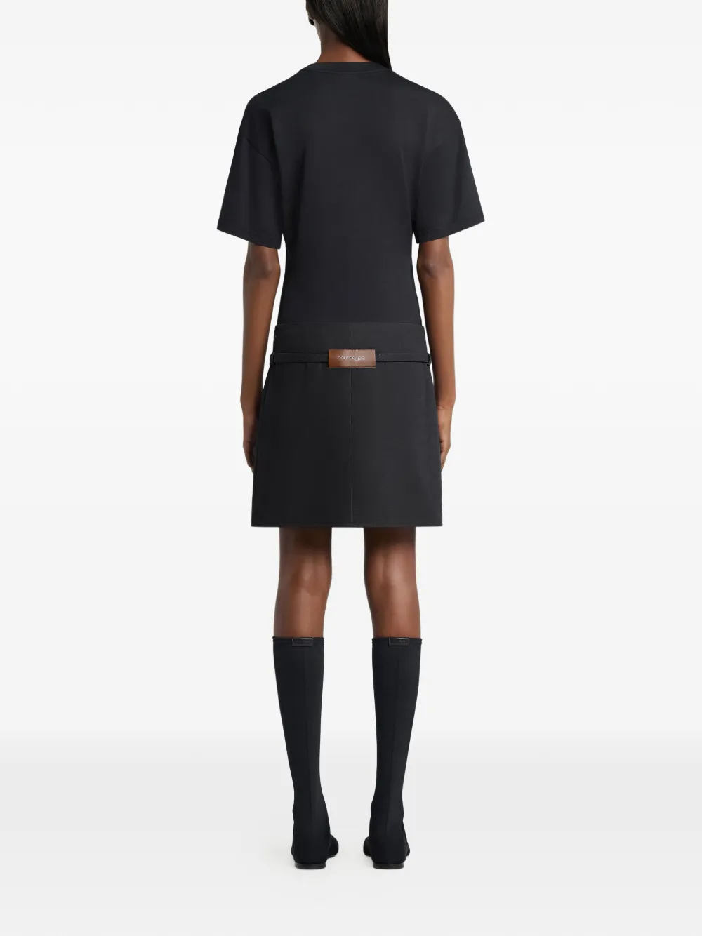 Courrèges T-shirt met logoprint Zwart