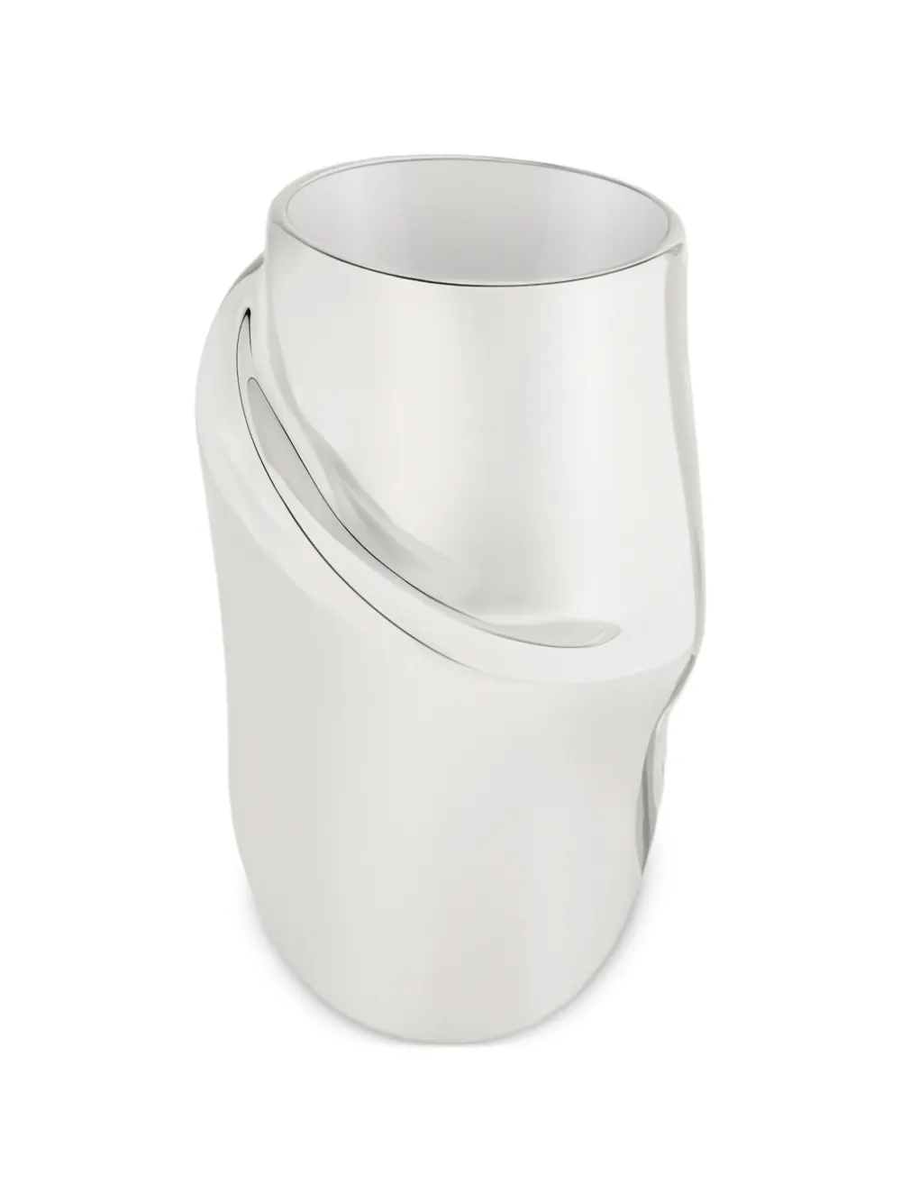 Courrèges Anello con logo - Argento