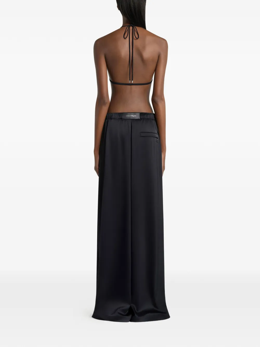 Courrèges Broek met elastische tailleband Zwart