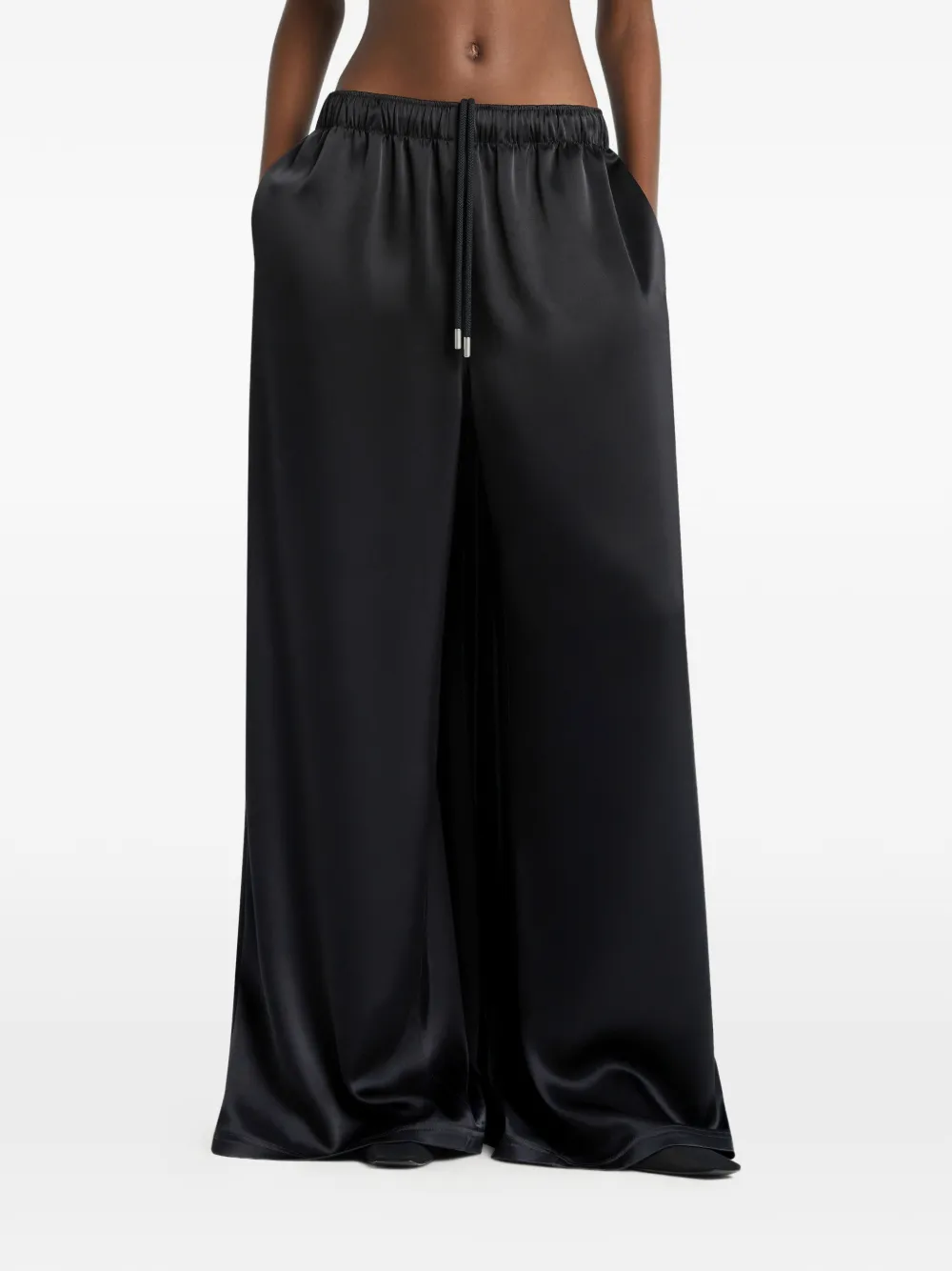 Courrèges Broek met elastische tailleband Zwart