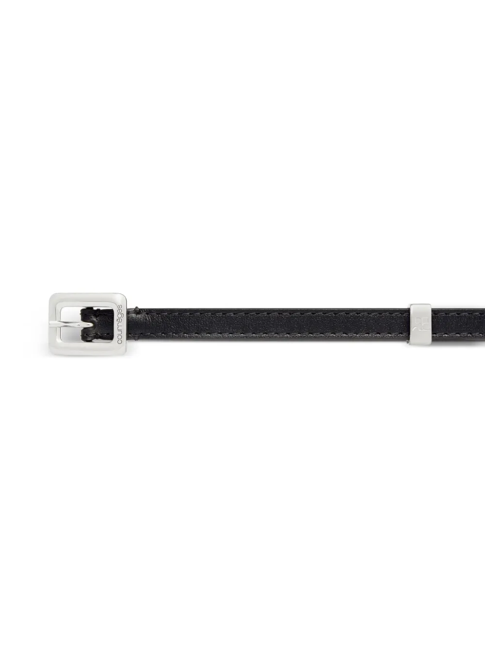  Courrèges Buckled Leather Belt - Black 