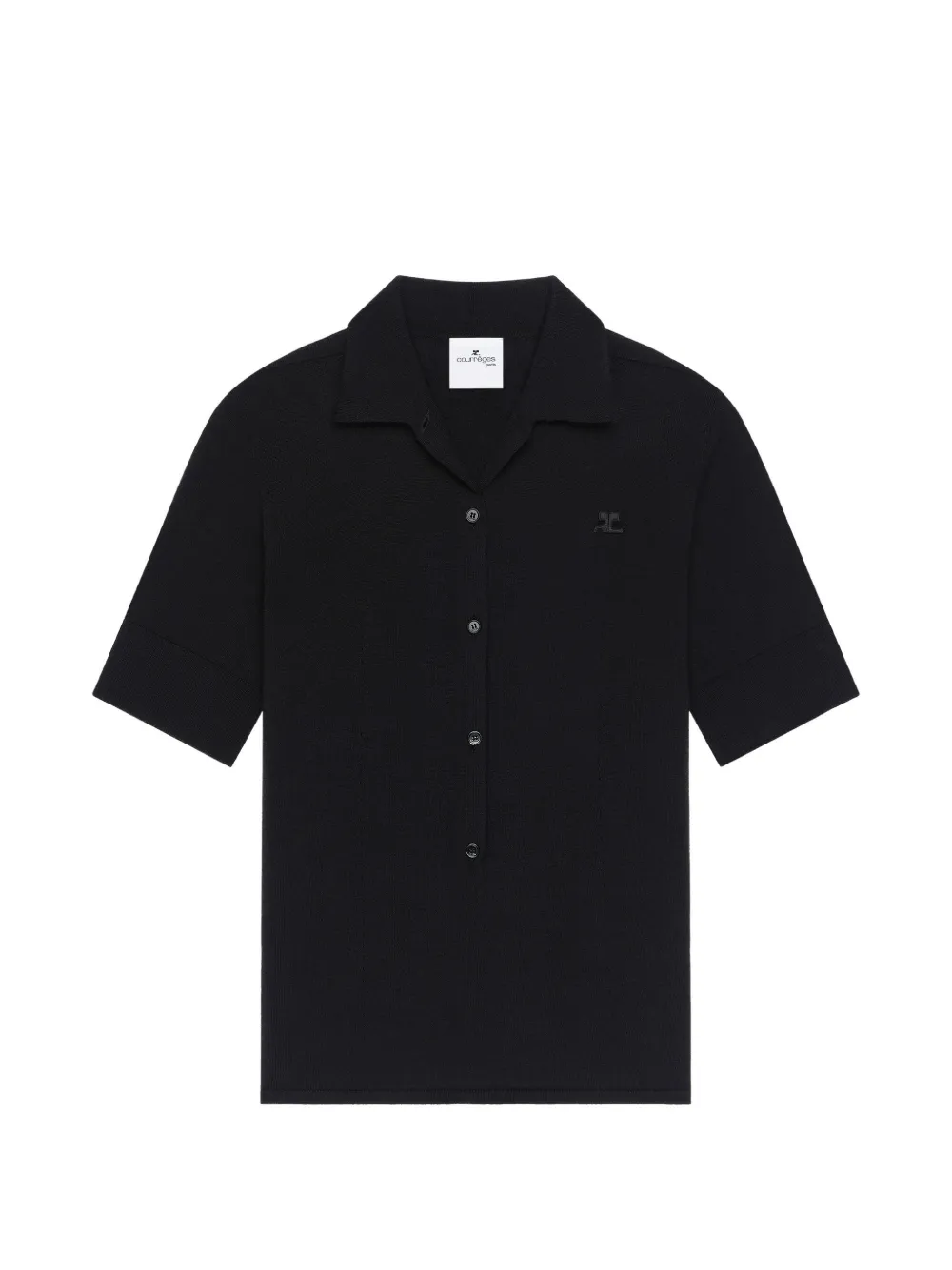 Courrèges Poloshirt aus Wolle - Schwarz