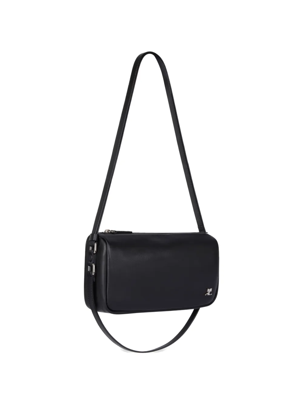 Courrèges Small Three Sixty Leather Bag in Black, view 5