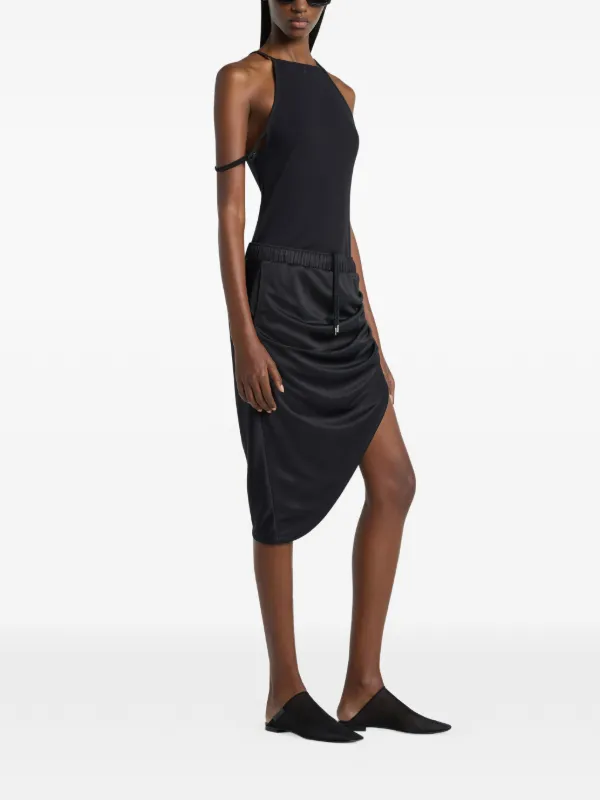 ナゴンスタンス asymmetry drawstring skirt M Courrèges Asymmetric Drawstring Skirt | Black | FARFETCH