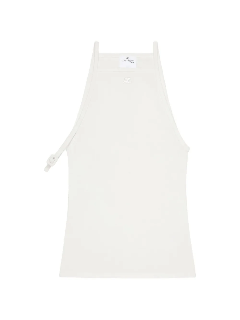 Courrèges Geribbelde tanktop Wit
