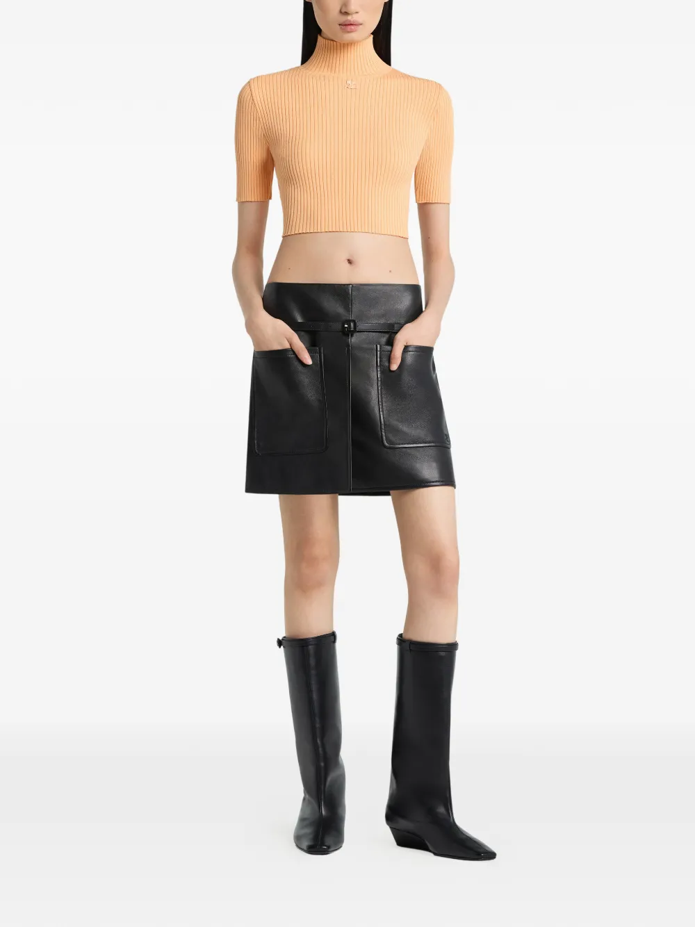 Courrèges Cropped top Oranje