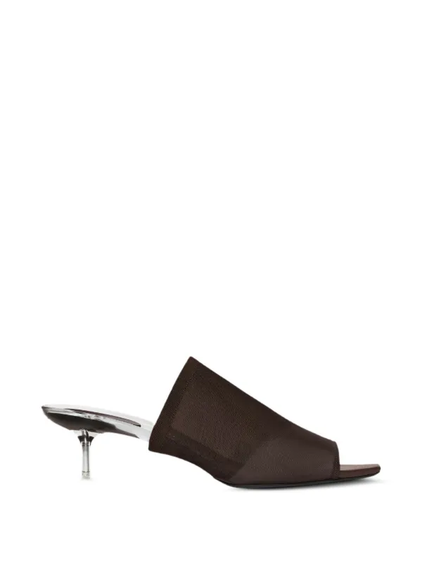 Courrèges Mesh Mules in Brown