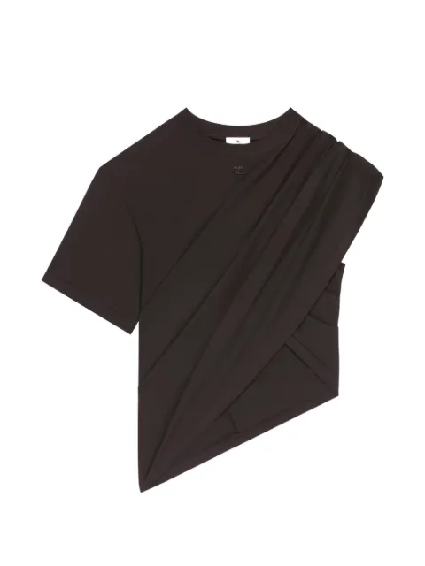 Courrèges asymmetric draped T-shirt