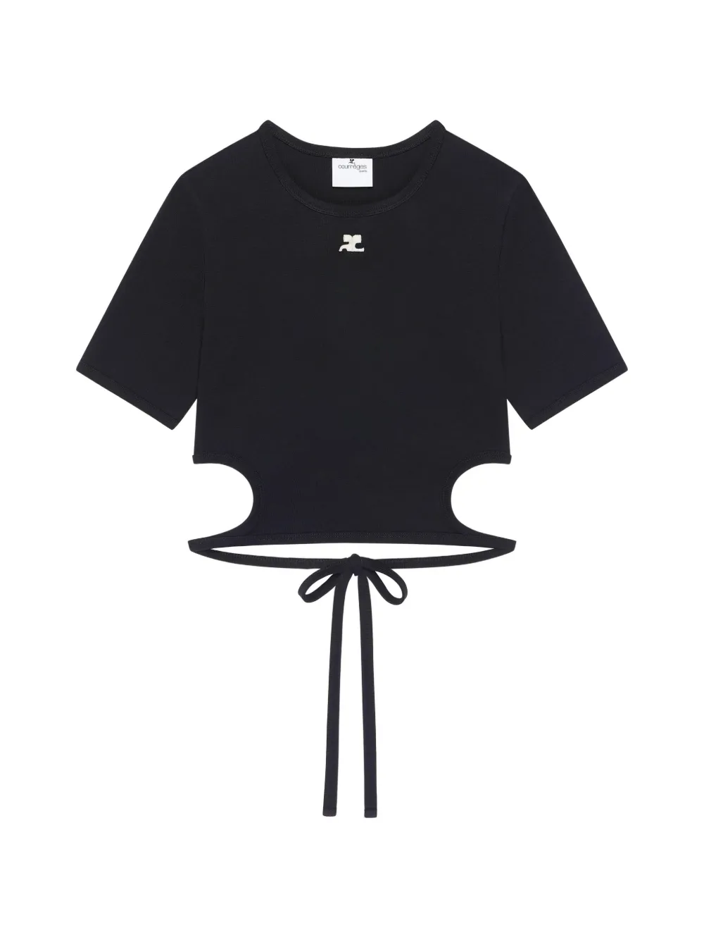 Courrèges ribbon cutout T-shirt