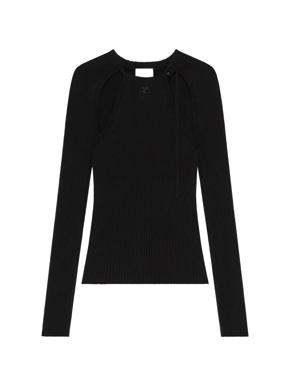 Courrèges T-shirt con dettaglio cut-out - Nero