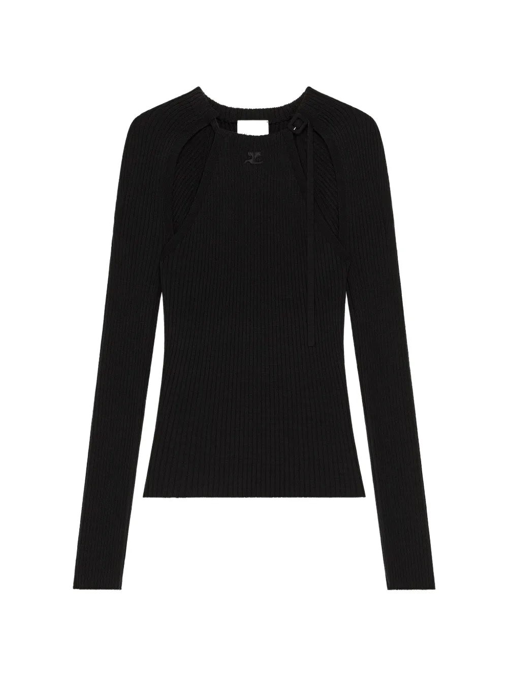 Courrèges T-shirt con dettaglio cut-out - Nero