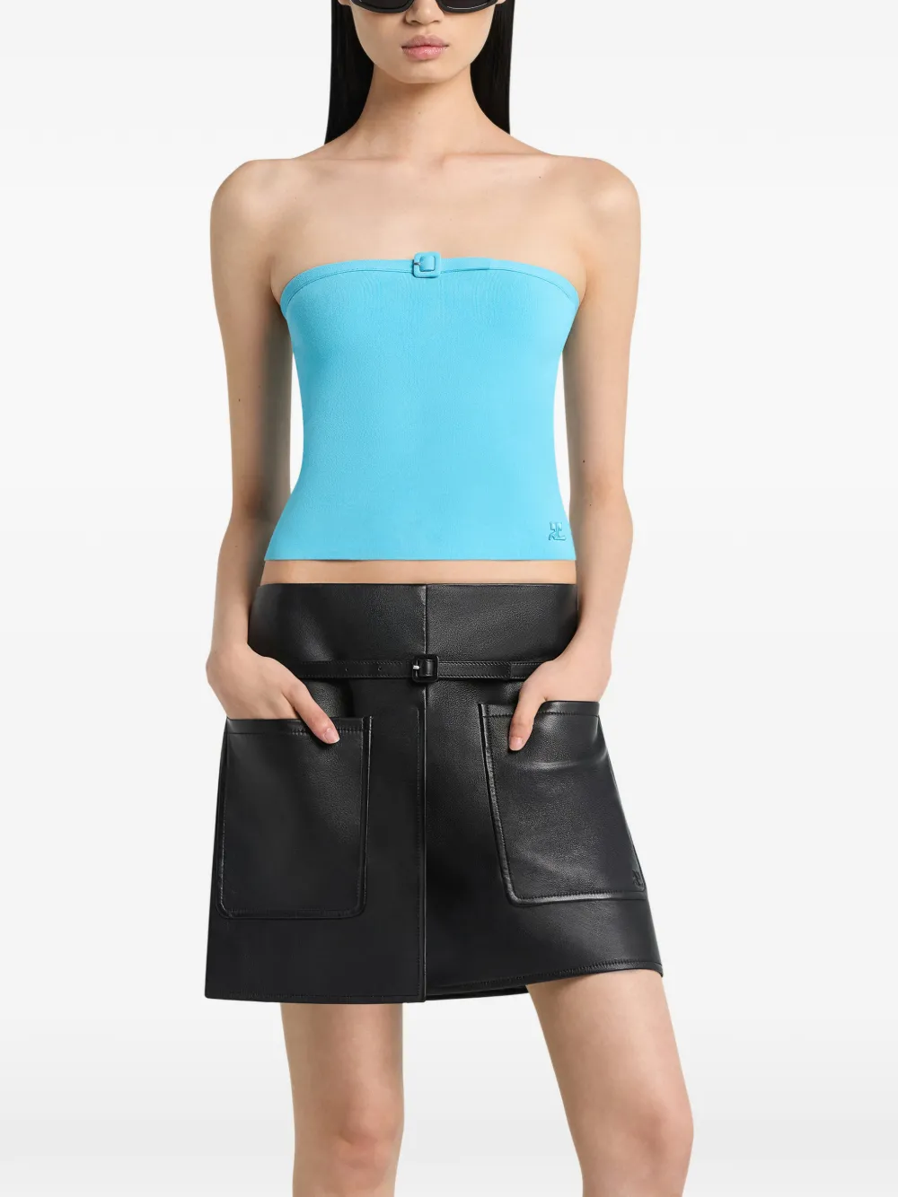 Courrèges Top met gespdetail Blauw