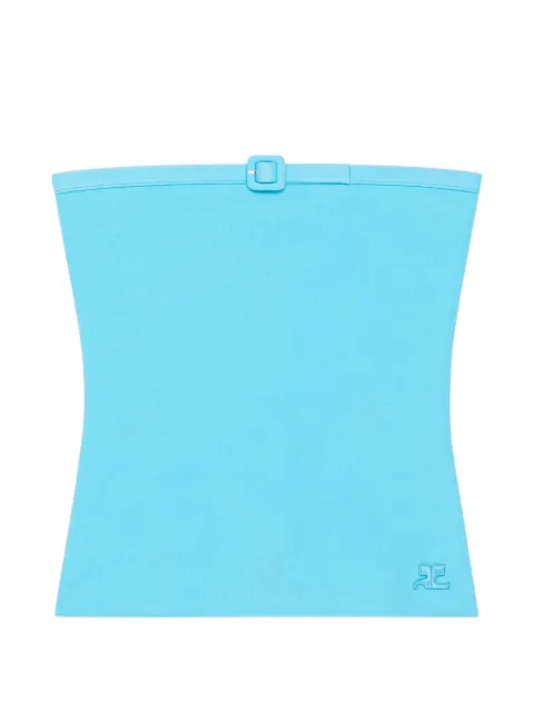 Courrèges buckle knit bustier top