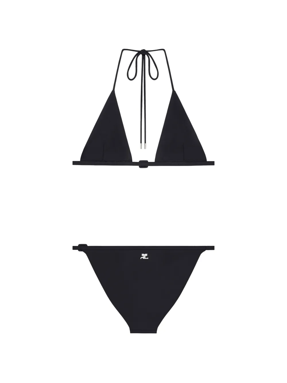 Courrèges Bikini met gesp Zwart