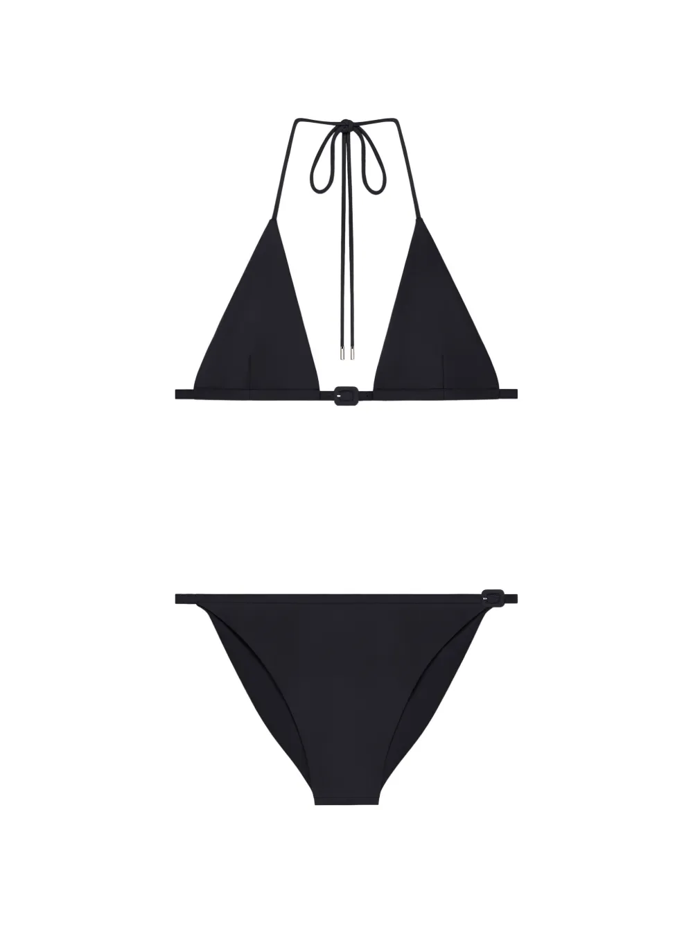 Courrèges Bikini con fibbia - Nero