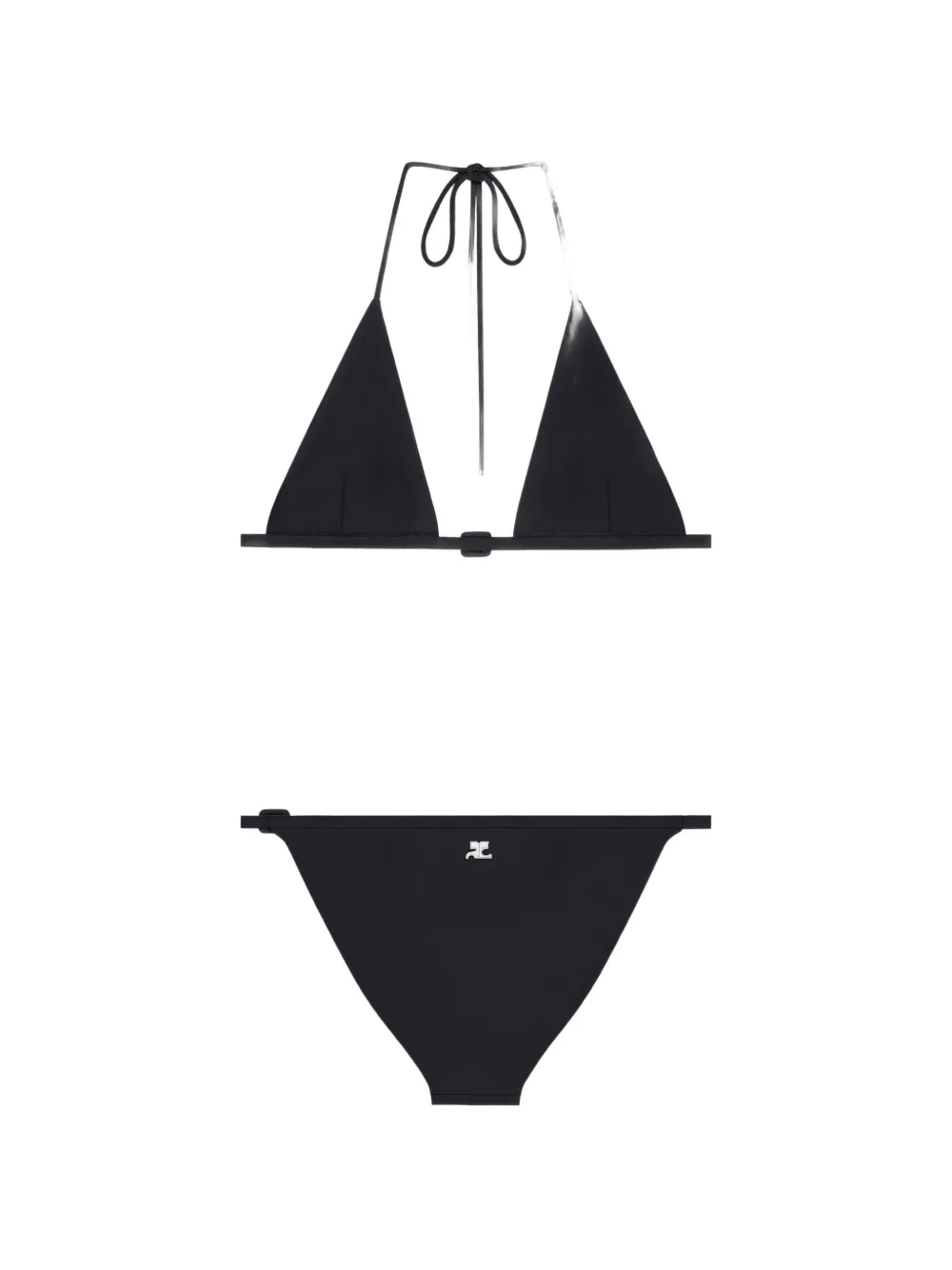 Courrèges Bikini mit Schnallendetail - Schwarz
