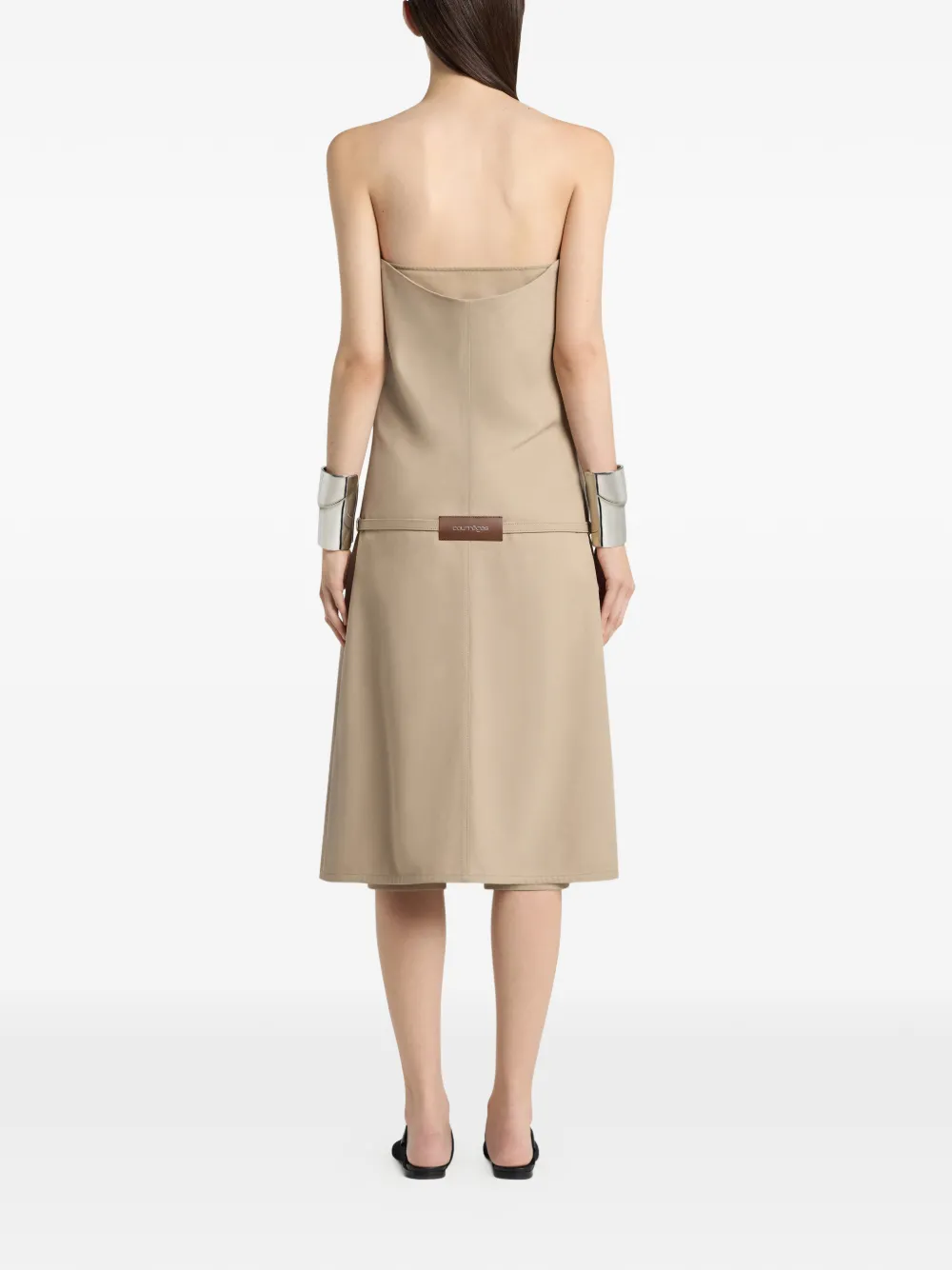 belted strapless playsuit