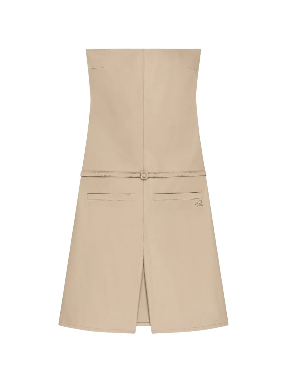 Courrèges Tuta corta senza spalline - Toni neutri