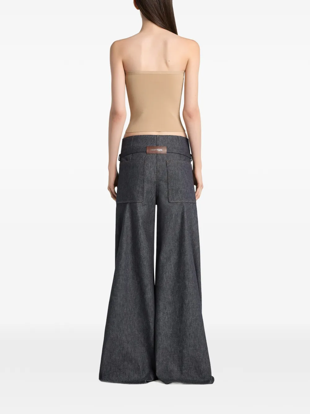Courrèges Top met gespdetail Beige