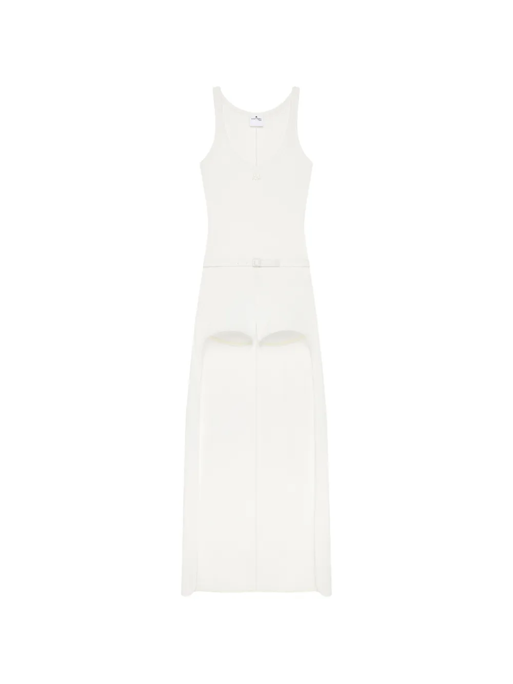 Courrèges Tuta corta a coste - Bianco