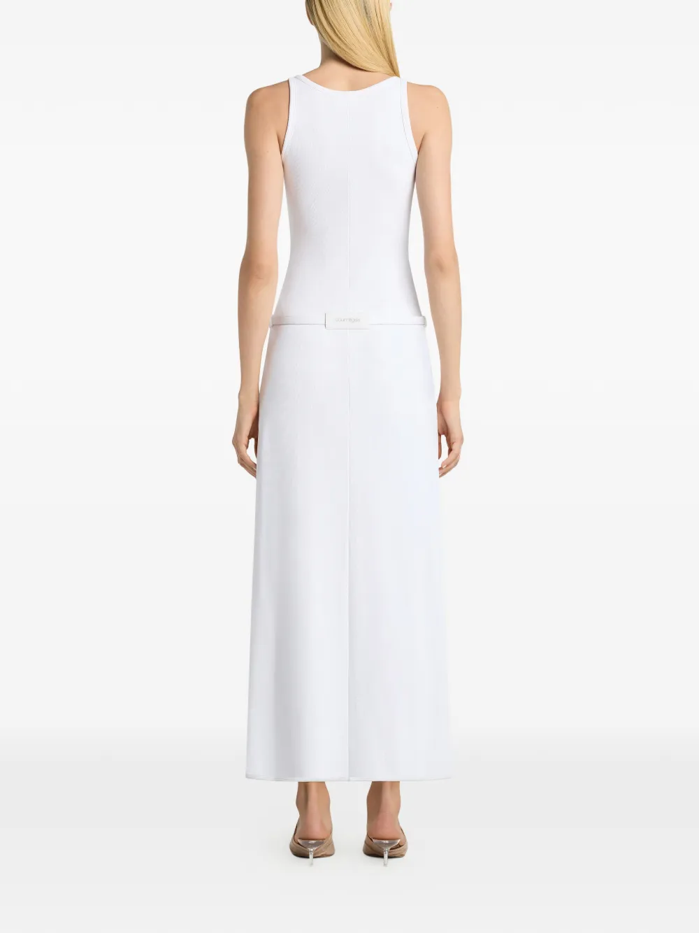 Courrèges Geribbelde playsuit Wit