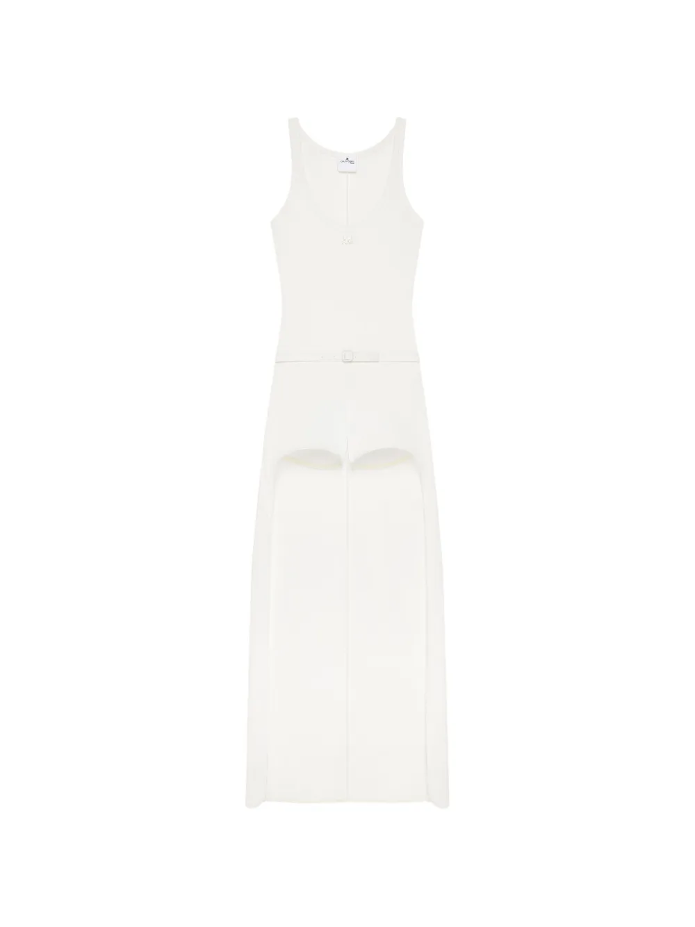 Courrèges Gerippter Playsuit - Weiß