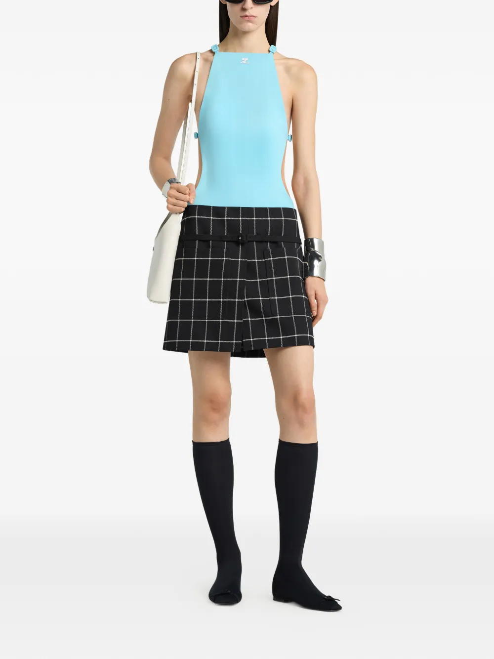 Courrèges Uitgesneden badpak Blauw