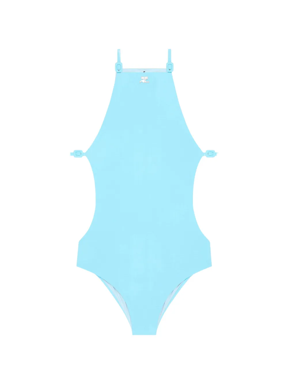 Courrèges Badeanzug mit Cut-Out - Blau