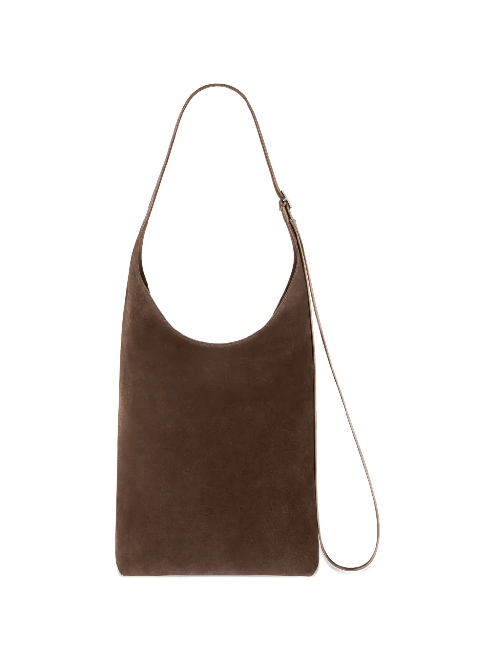 Courrèges Melt grote suède schoudertas Bruin