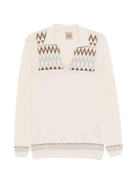 RAKKI geometric-patter polo shirt